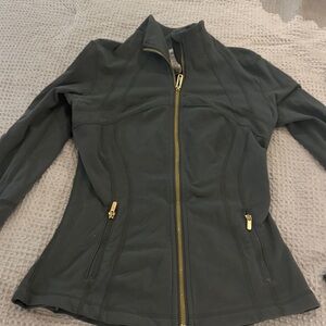 lululemon athletica Dark Gray Jacket with Gold Zippers
